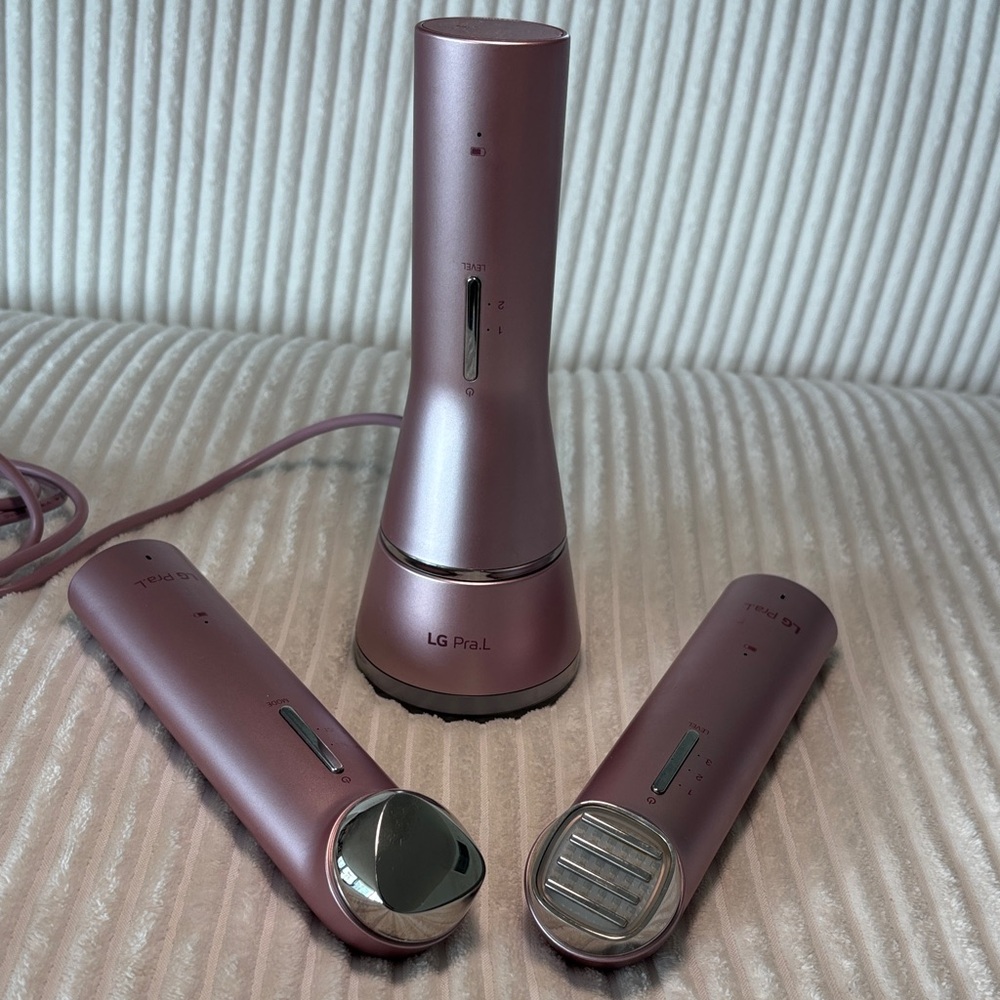 LG Pra.L Rose Dual Cleanser Galvanic Ion Booster Total Lift up Care Set